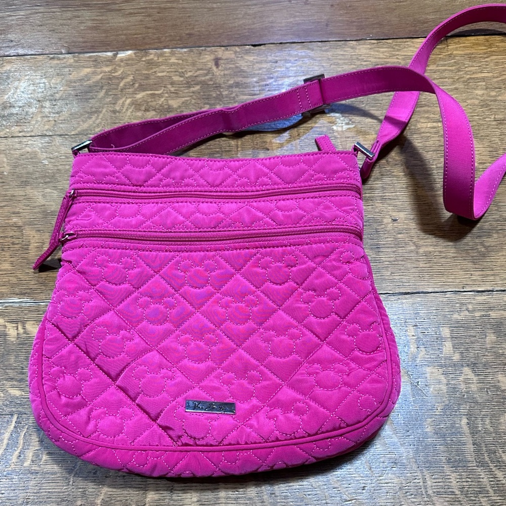 Pink Quilted Crossbody Bag